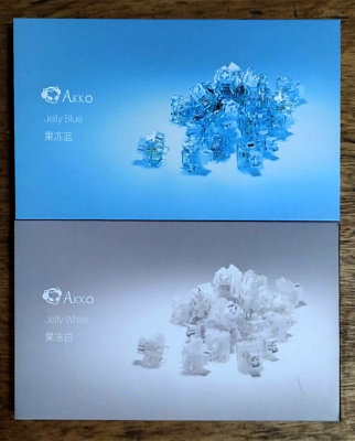 Box of 45 Akko CS Jelly Blue and White Switches