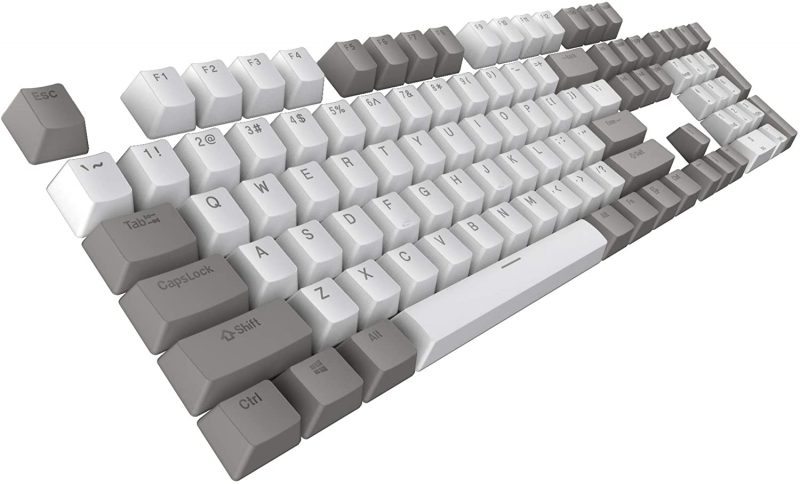 Tecware PBT White and Grey Keycaps